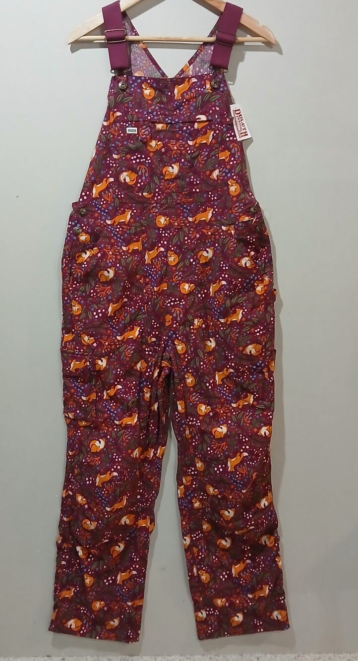 DULUTH TRADING Heirloom Gardening Bib Overalls Medium X 31 NWT Fox Ripstop